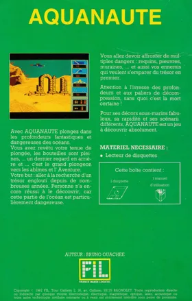 Aquanaute (F) (1988) box cover back